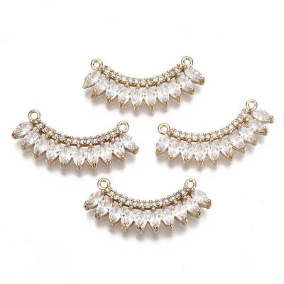 Brass Micro Pave Cubic Zirconia Pendants