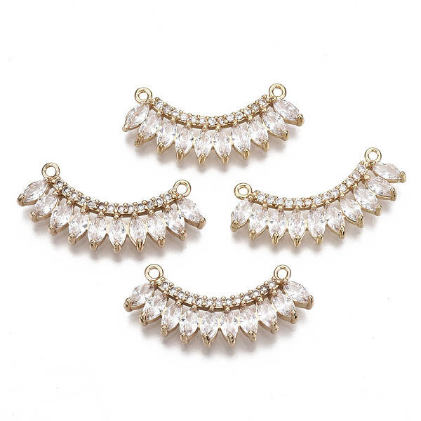 Brass Micro Pave Cubic Zirconia Pendants