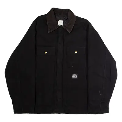 POLAR KING Mens Chore Coat Black Canvas XL