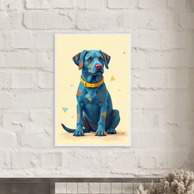 Crystal Canine - Unique Dog Portrait Framed Poster