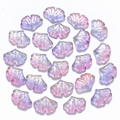 Two Tone Transparent Spray Painted Glass Pendants