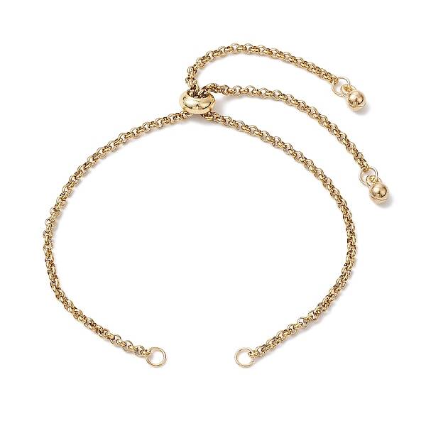304 Stainless Steel Rolo Chain Slider Bracelet Makings