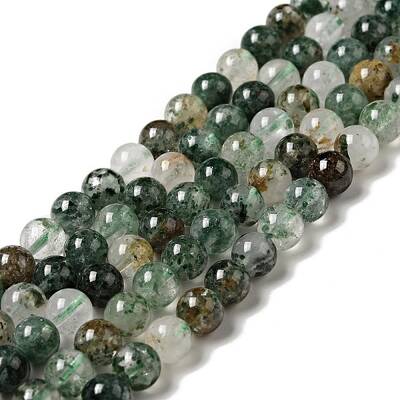 Natural Lodolite Quartz Beads Strands