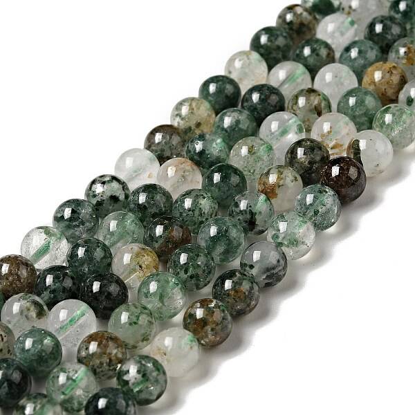 Natural Lodolite Quartz Beads Strands