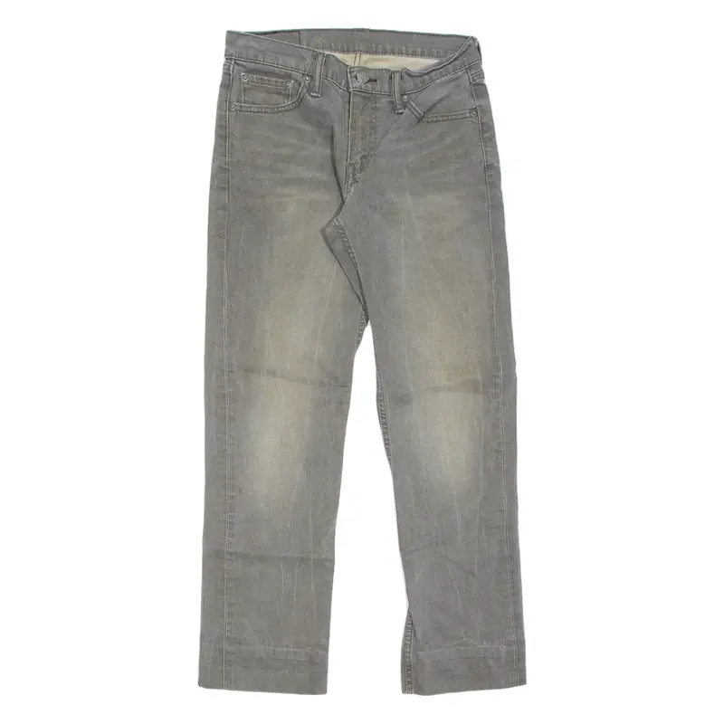 LEVI'S 514 Jeans Mens Grey Regular Straight Charcoal Wash W30 L32