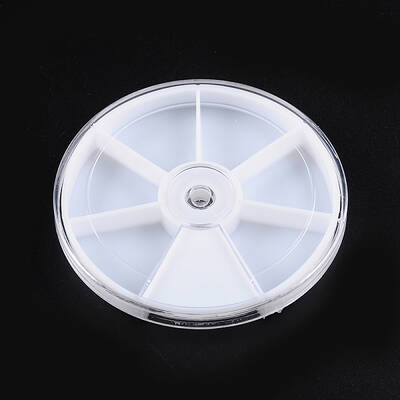 Round Plastic Bead Containers