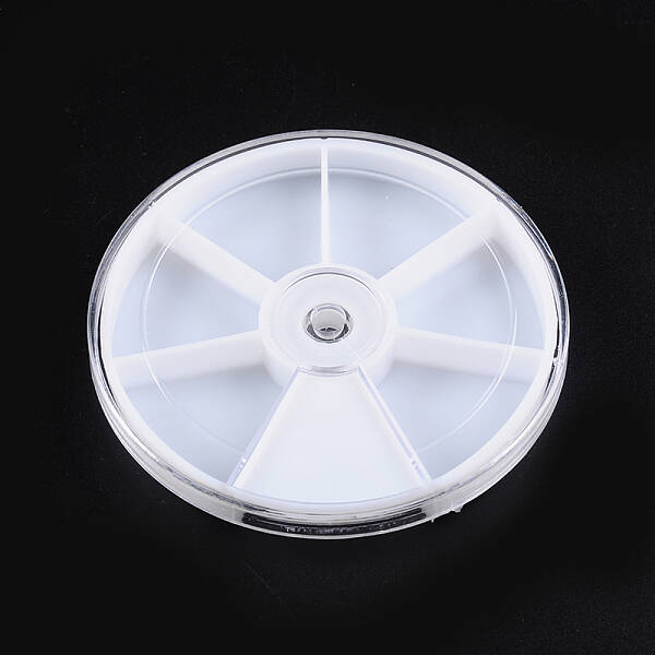 Round Plastic Bead Containers