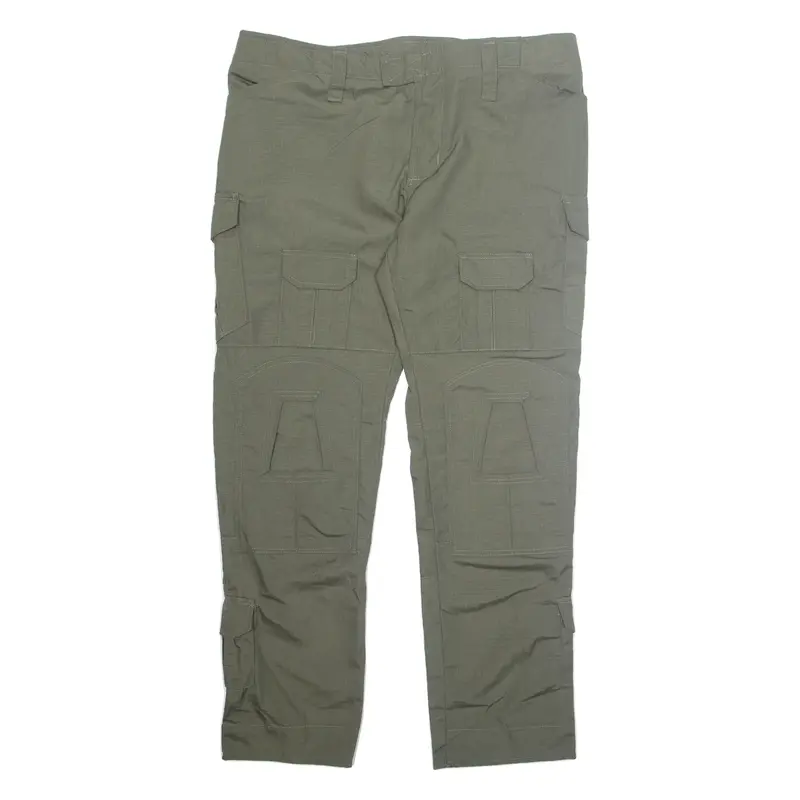 Cargo Mens Trousers Green Regular Tapered W38 L31