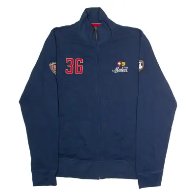 MELIOR 80th Anniversary Mens Track Jacket Blue Patchwork 4XL