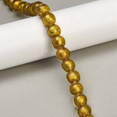 Handmade Silver Foil Glass Beads Strands