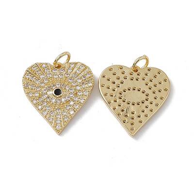 Brass Micro Pave Cubic Zirconia Pendants