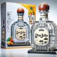Building Blocks Whiskey Bottle,MOC Simulation Wine Bottle Assemble Building Blocks Model,Creative Building Block,Toys for Boy...