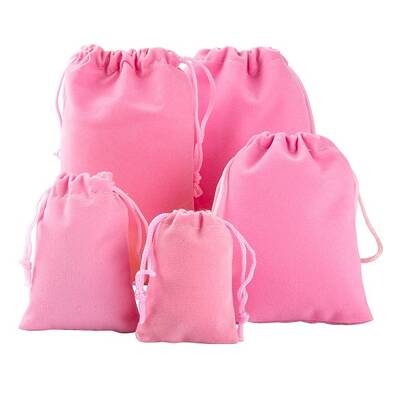 5 Style Rectangle Velvet Pouches