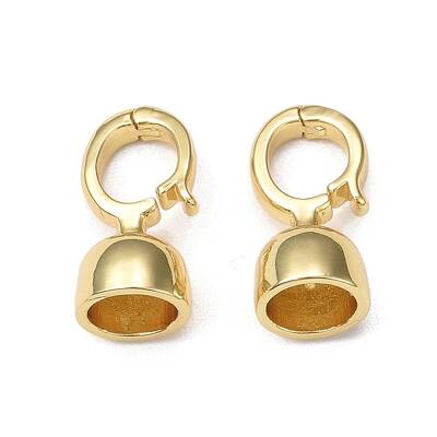 Rack Plating Brass Fold Over Clasps