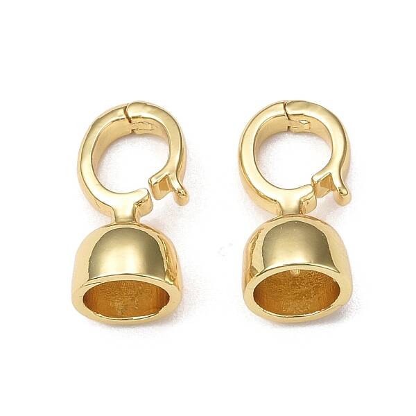 Rack Plating Brass Fold Over Clasps