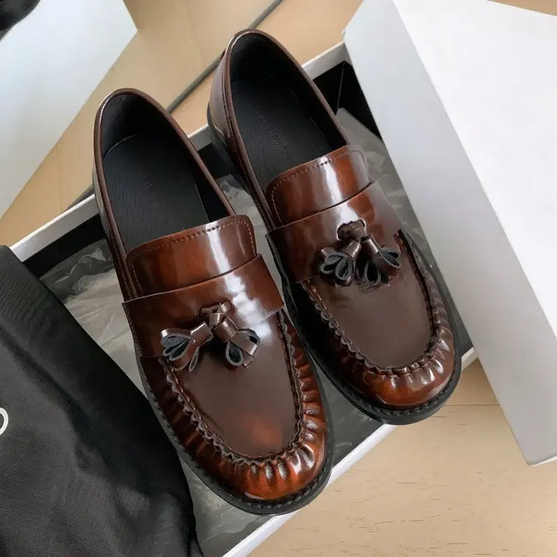 CHIKO Camille Round Toe Block Heels Loafers Shoes