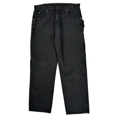 Dickies Carpenter Trousers - 34″ Waist Black Cotton