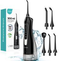 COSLUS C20 Cordless Oral Irrigator, 3 Modes, Dual Water Flosser, 5 Replacement Heads, 300ml Water Tank, 30 Days Battery Life,...