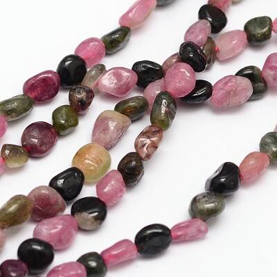 Nuggets Natural Tourmaline Beads Strands