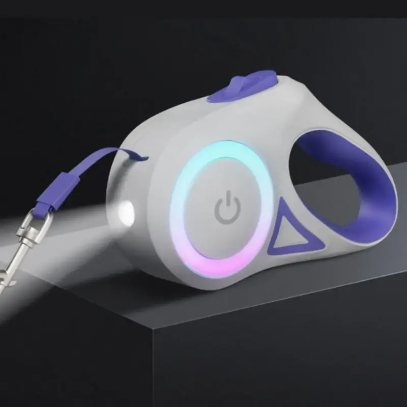 LED Light Up Dog Leash, Automatic Retractable Dog Leash, Pets Training Rope, Pets Training Strap, Pet Supplies for Dogs & Cat...