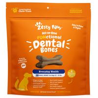Zesty Paws All-in-One Functional Dental Bone Chews for Small Sized Dogs, Small Easy Chew Dog Treats, Joint & Immune Health Su...