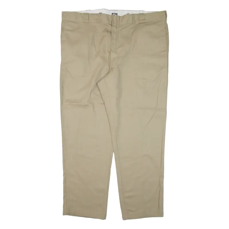 DICKIES 874 Workwear Mens Trousers Beige Regular Straight W44 L30