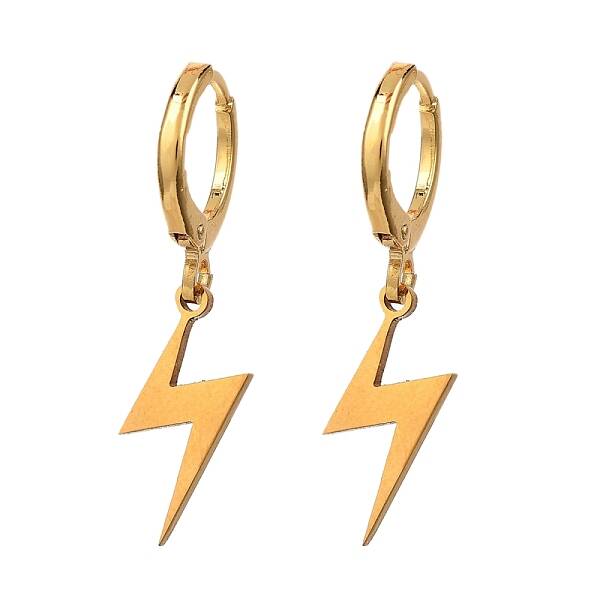 Brass Huggie Hoop Earrings