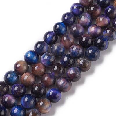 Natural Galaxy Tiger Eye Beads Strands