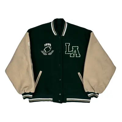 West Coast Unbranded Varsity Jacket - XL Beige Wool Blend