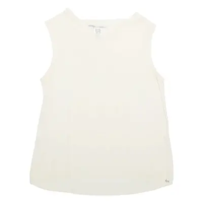 OTTOD'AME Womens Top Cream Sleeveless Silk S
