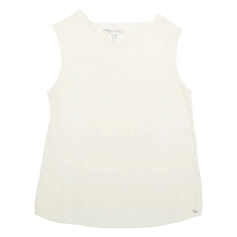 OTTOD'AME Womens Top Cream Sleeveless Silk S