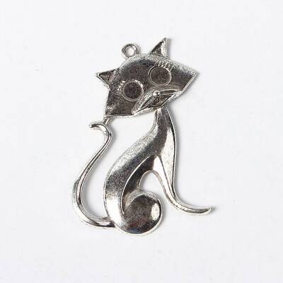 Tibetan Style Alloy Kitten Pendants