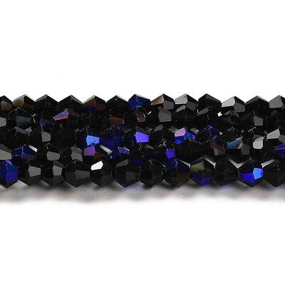Transparent Electroplate Glass Beads Strands