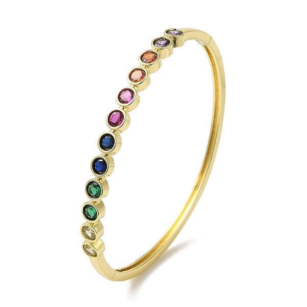 Brass Pave Cubic Zirconia Bangles for Women