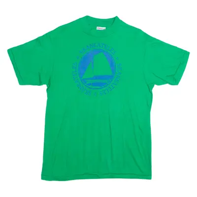 HANES Skaneateles Mens T-Shirt Green L