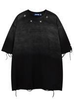 Men's Letter Embroidery Tee, Loose Casual Fashion Short Sleeve T-shirt for Summer, Men's Top for Daily Wear, Grunge Clothes