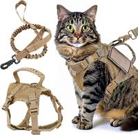 Adjustable 600D Anti-Escape Pet Vest-Leash - Durable, Comfortable And Stylish Cat And Puppy Training Gear hands free leash ta...