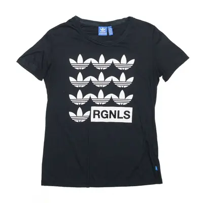 ADIDAS ORIGINALS Sports Black Short Sleeve T-Shirt Womens S