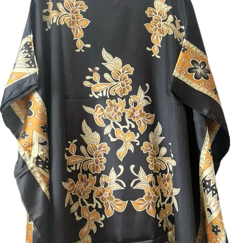Plus Size Kaftan Dress for Women - Casual Design with Floral and Abstract Patterns, Ideal for Home, Spring, Beach, and Summer...