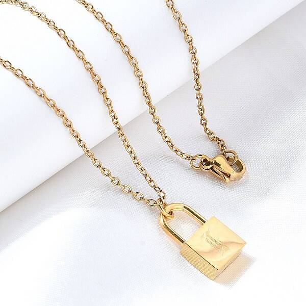 304 Stainless Steel Rolo Chain Pendant Necklaces