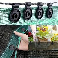 50pcs Heavy Duty Black Plastic Grommet Clips - Windproof Locking Grips for Greenhouse & Awning Fabric, Outdoor Vertical Fixin...