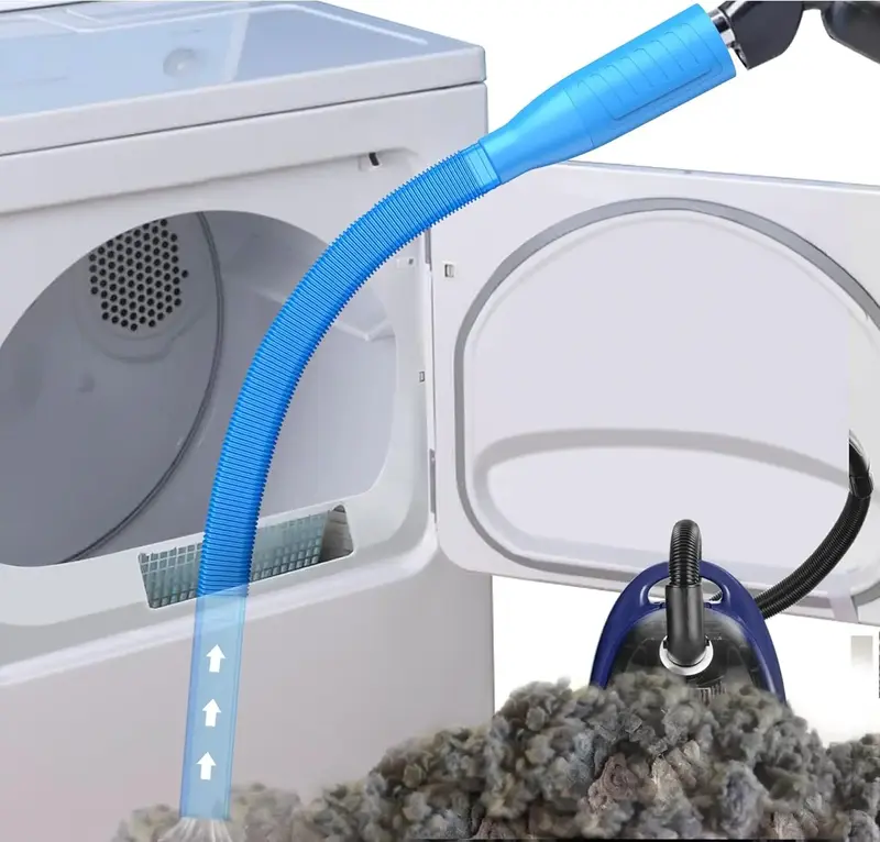 Dryer Vent Cleaner Kit Vacuum Attachment -  Lint Remover Power Washer and Vacuum Hose Quickly Removes Lint