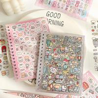 Cartoon Pattern Sticker Book, 16 Sheets Cute Cartoon Sticker Book, DIY Decorative Sticker for Scrapbooking, Journaling, Gift ...