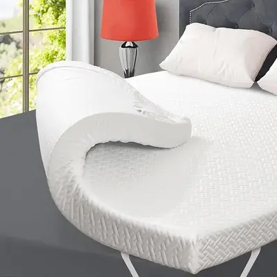 3 Inch Cooling Memory Foam Mattress Topper Twin Size, Gel-Infused Mattress Pad Cover for Back Pain,Bed Topper with Removable ...