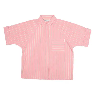 TOGETHER Womens Shirt Pink Striped UK 12