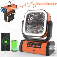 Multifunctional 30000mAh Camping Fan with LED Light, Bluetooth Speaker & Remote, USB-C Rechargeable, for Emergency, Travel, O...