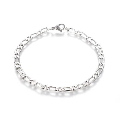 Tarnish Resistant 304 Stainless Steel Figaro Chain Bracelets