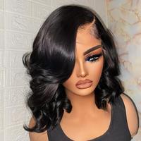 New 2025 [Body Wave Human Hair Short Wig] Glueless Short Bob Wig Human Hair, Pre-Plucked 13x4 HD Lace Front, Body Wave Style ...