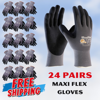 24 Pairs MaxiFlex PIP Gloves | High Dexterity, Breathable & Durable | Enhanced Grip, Abrasion Resistance & Comfort for Indust...