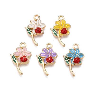 Rack Plating Alloy Enamel Pendants